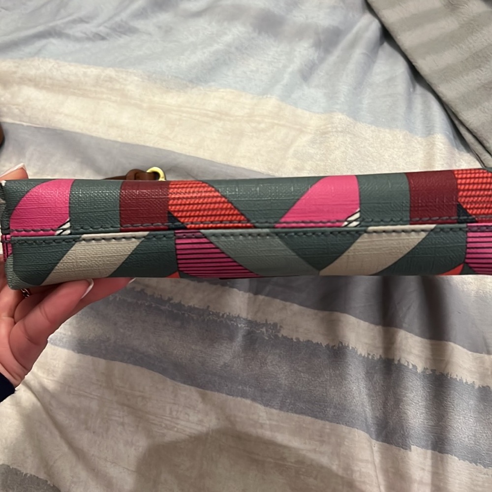 Fossil Fiona Small Crossbody In Chevron Blue - image 3